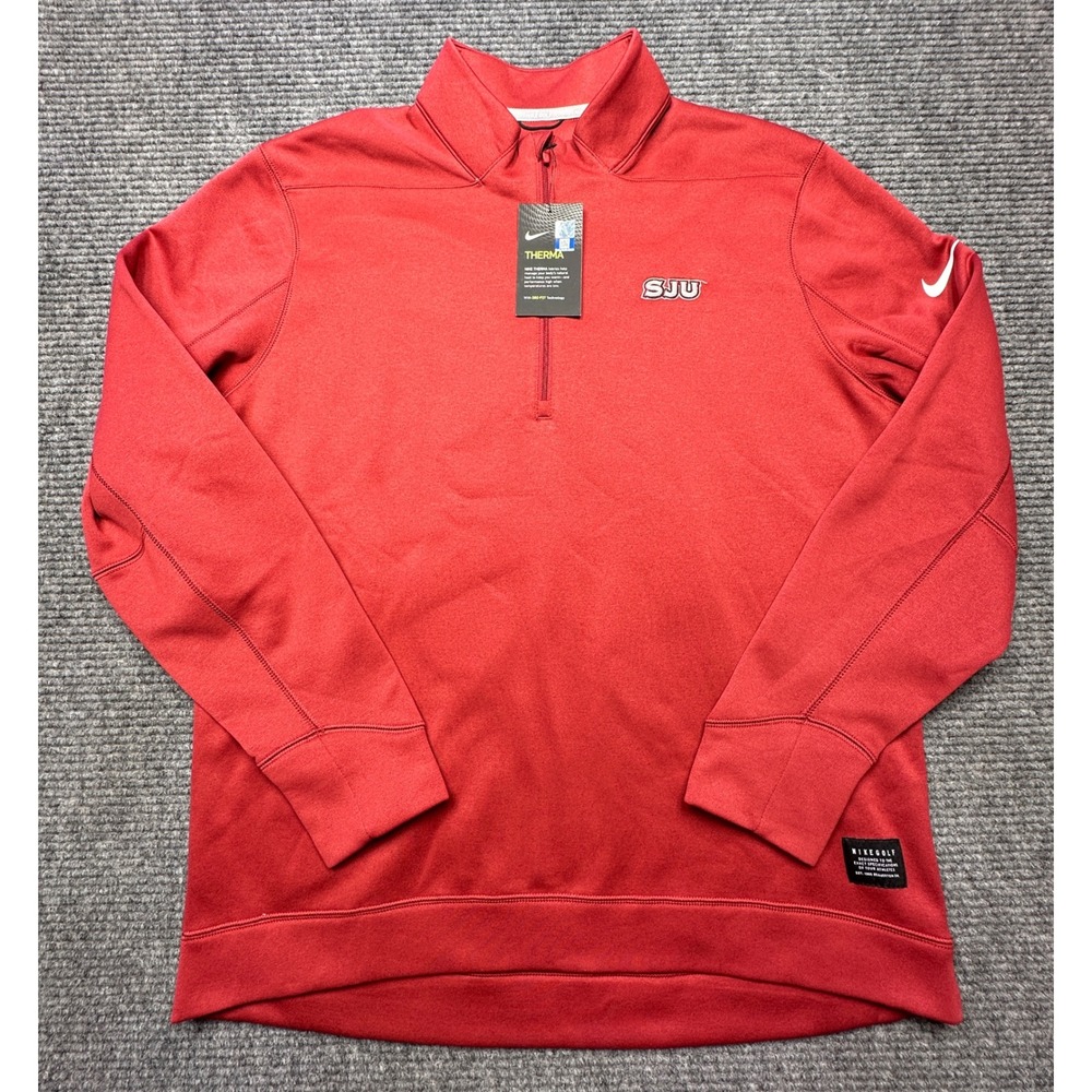 Nike Golf Therma 1/2 Zip Top Mens Large Crimson SJU Saint Joseph's University